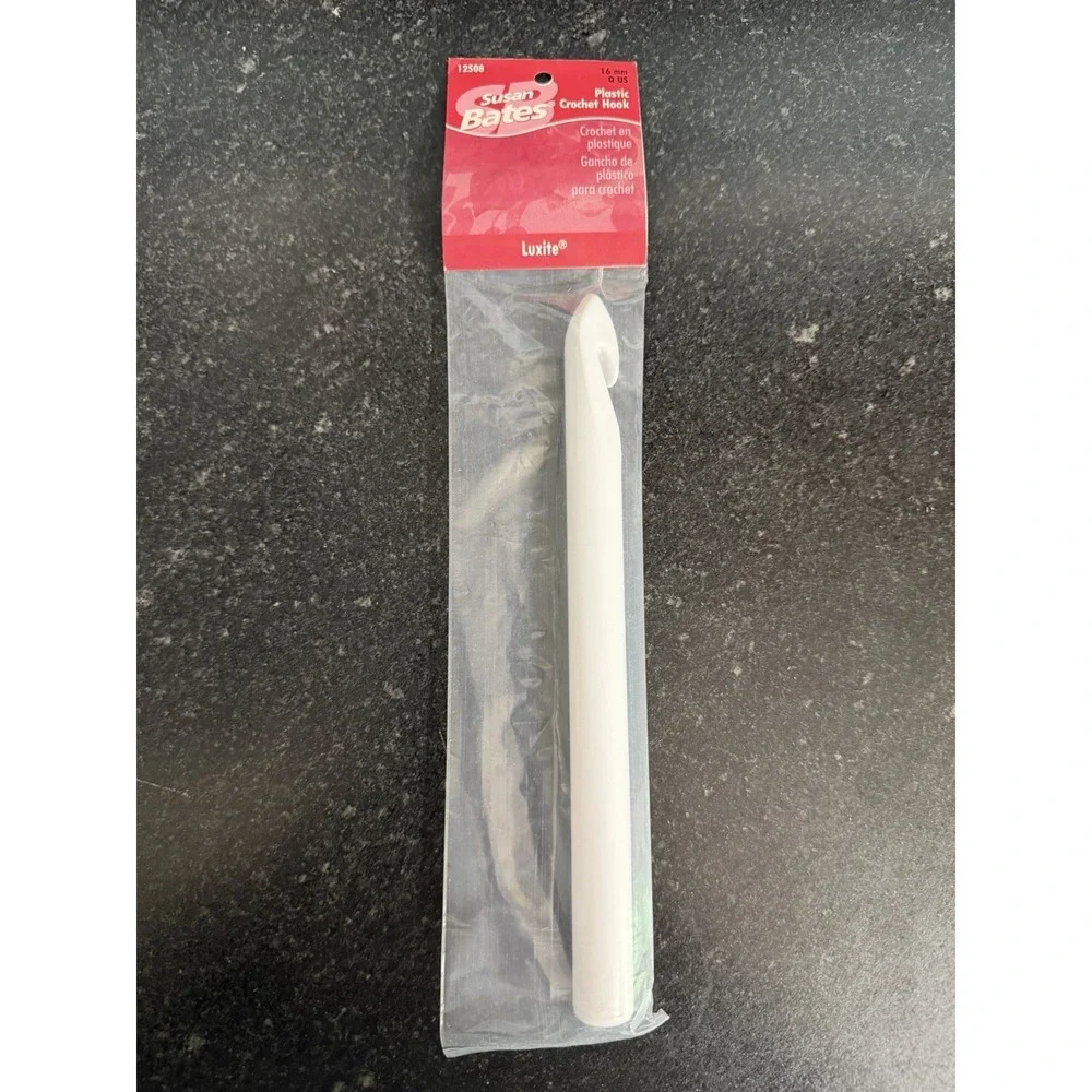 Susan Bates‎ Luxite Plastic Crochet Hook 16mm Q US Lot of 6 NOS Sealed